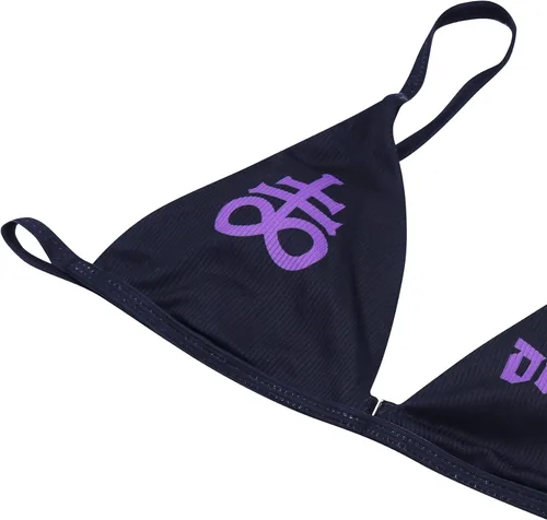 Vista 110 de AIBEARTY Traje de baño de dos piezas con estampado de calaveras para mujer, conjunto de bikini triangular de corte alto para fiesta, festival