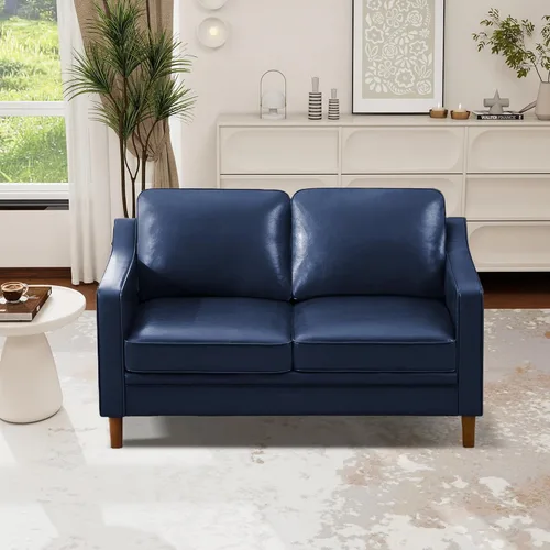 Vista 43 de Kingfun Sofá en Forma de L de 88", Sofá Seccional de Chenilla, Sofás Modernos de Mediados de Siglo con Marco de Madera Maciza para Sala de Estar