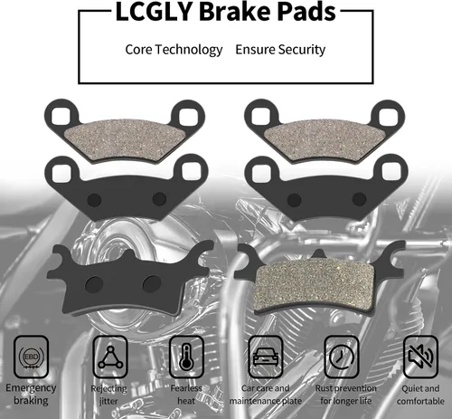 Vista 6 de Pastillas de freno delanteras y traseras para Polaris Scrambler 400 500 2x4 4x4 2003-2008 Magnum 325 330 500 2x2 4x4 Sportsman 400 500 600 700 800