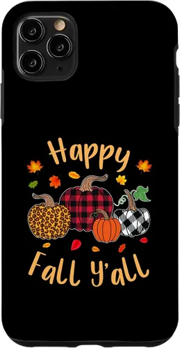 Vista 13 de Happy Fall Y'all Leopard Pumpkin Autumn Season Women Girls Case for iPhone 17