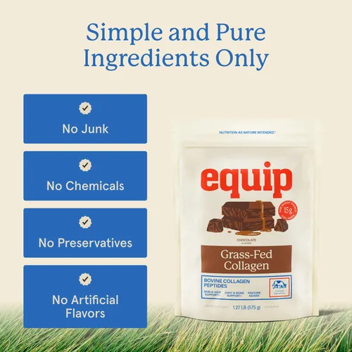 Vista 5 de Equip Foods Polvo de colágeno alimentado con pasto Péptidos de colágeno bovino hidrolizados con aminoácidos Colágeno de carne de res