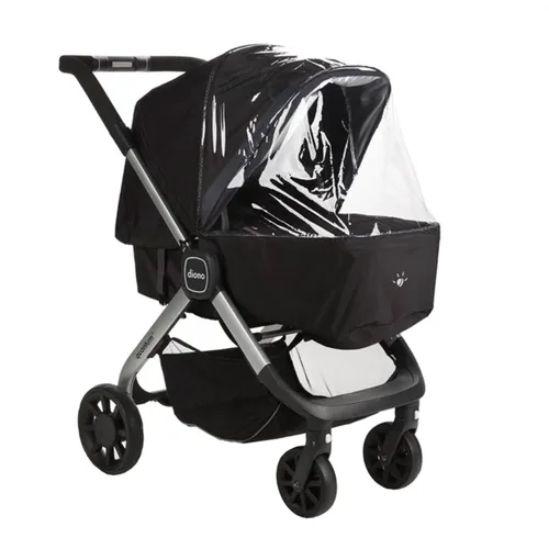 Vista 5 de Diono Quantum Lux - Funda de lluvia para cochecito, protección impermeable premium, protección contra el viento y la lluvia, cubierta transparente