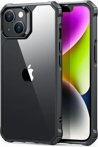 Vista 10 de ESR Funda para iPhone 14/iPhone 13, protección de grado militar con esquinas que absorben los golpes, parte trasera acrílica resistente a