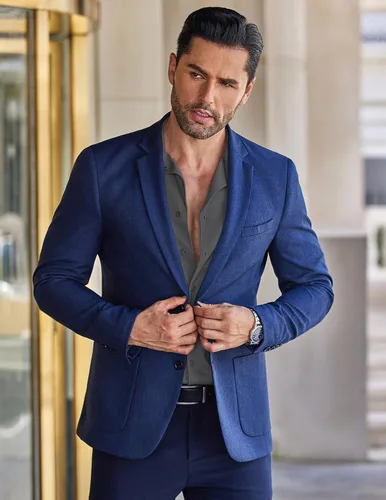 Vista 3 de COOFANDY Camisa de seda de lujo para hombre, camisa de vestir de satén de manga larga con botones brillantes, para baile de graduación, boda, fiesta