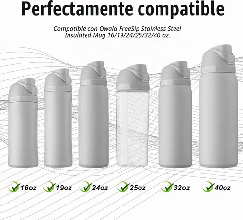 Vista 4 de PEUTIER Tapón de repuesto compatible con Owala FreeSip 24oz 32oz