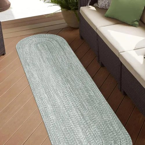 Vista 50 de Superior Alfombra de área grande para interiores y exteriores, reversible, trenzada, decoración del piso del hogar para sala de estar, cocina
