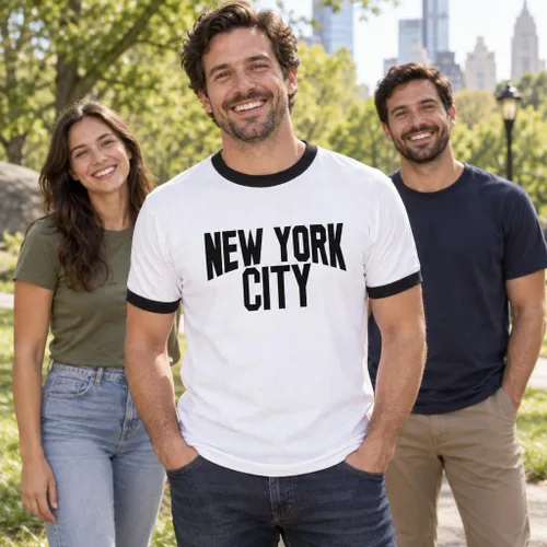 Vista 2 de NEW YORK City Photo NYC Retro - Camiseta Ringer