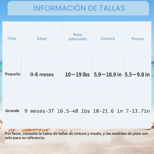 Vista 5 de ALVA Pañales de natación BABY 2 piezas reutilizables para bebé niña de 0 a 8 meses, pañales de natación ajustables a presión lavables para piscina