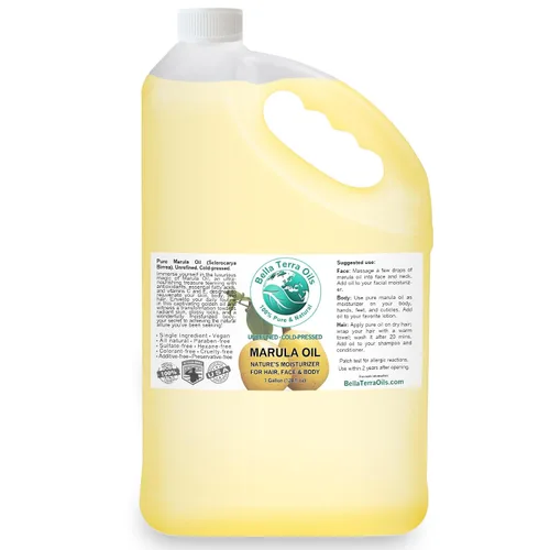 Vista 10 de Bella Terra Oils - Aceite de marula 8 onzas - Prensado en frío, rico en aminoácidos y antioxidantes, el epítome del aceite facial de lujo, aumenta