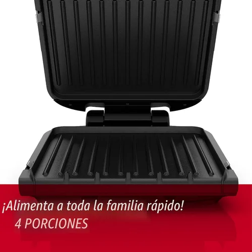 Vista 3 de George Foreman GRP1060B - Parrilla eléctrica y prensa para panini (4 porciones), color negro