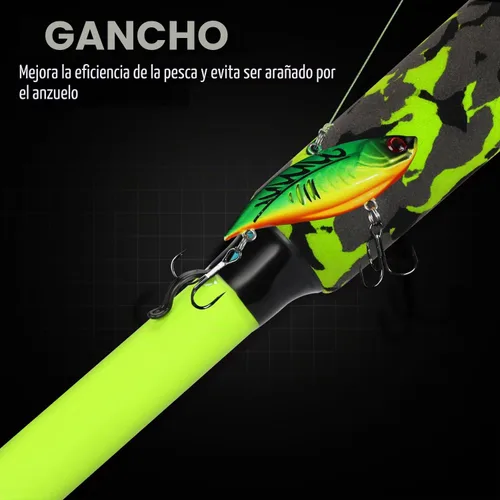Vista 7 de Sougayilang Combo de Caña y Carrete de Pesca, Combo de Baitcasting, Cañas de Grafito IM7, Cañas de 2 Piezas, Mango EVA y Portacebo Estilo "S