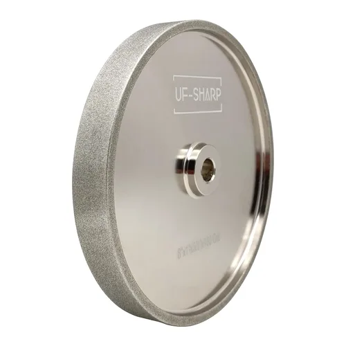 Vista 9 de Rueda de molienda CBN UF-SHARP de 8 pulgadas, grano 80, 1" de ancho, eje de 5/8", adecuada para todo tipo de amoladoras de banco de 8 pulgadas