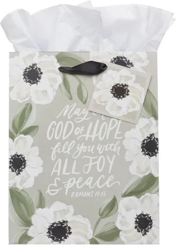 Vista 13 de Christian Art Gifts Bolsa de Regalo Retrato con Etiqueta y Juego de Papel de Seda para Mujeres: Quédate Quieta y Conoce - Salmo 46:10 Versículo