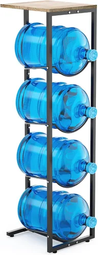Vista 8 de MYLOLF Soporte para Garrafón de Agua de 5 Galones: Soporte de 4 Niveles para Garrafón de Agua para Dispensador de Agua de 5 Galones - Estante