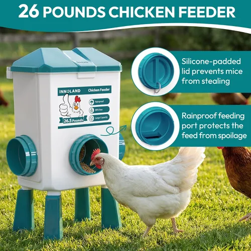 Vista 10 de INNOLAND Chicken Feeder and Waterer Set - 3 Gallon/26.5 Pounds