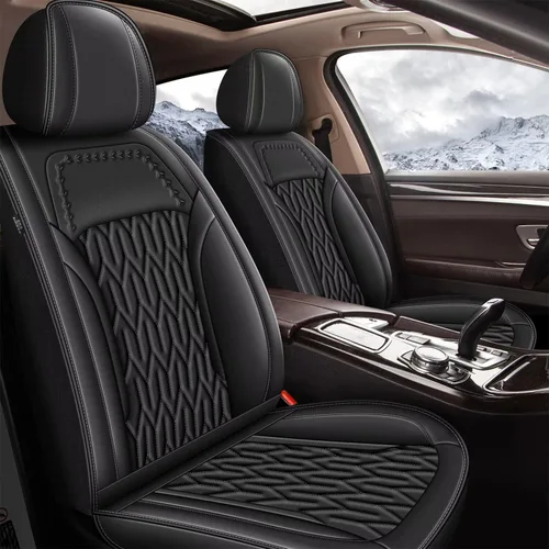 Vista 13 de AOMSAZTO Funda de asiento delantero compatible con GMC Canyon 2015-2025, protector de cojín de asiento de automóvil, fundas de asiento impermeable