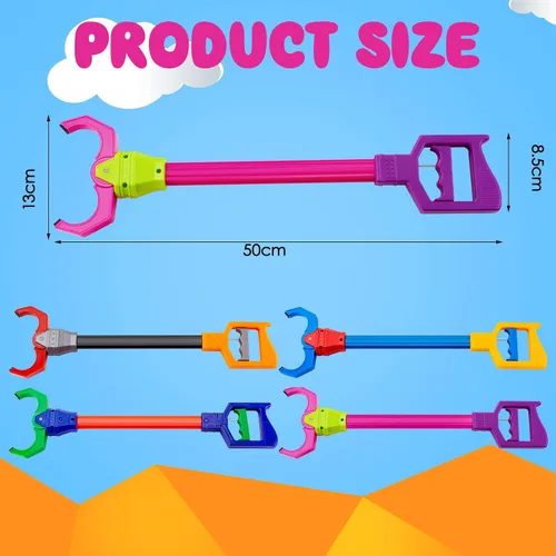 Vista 2 de Lewtemi - Juguete interactivo de garra para niños, 4 piezas, 18 pulgadas, multicolor