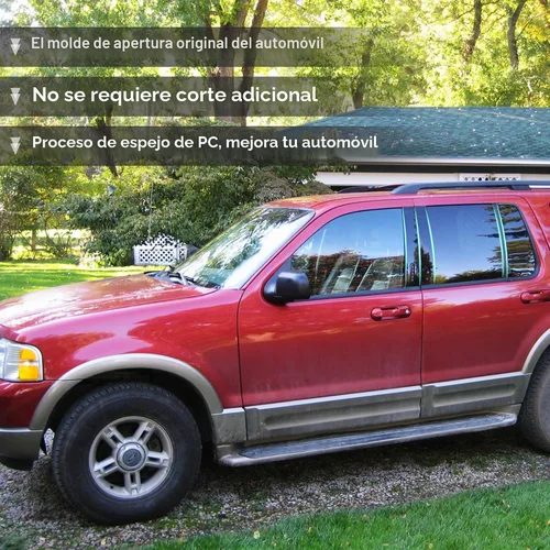 Vista 8 de BASIKER Compatible con Ford Explorer 2002 a 2010 Kit de moldura de poste de pilar con teclado/sin teclado, cubierta de pilar B de ventana de puerta