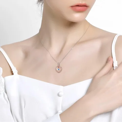 Vista 6 de Dijes de cuentas de mal de ojo azul para pulseras Pandora de plata de ley 925, dijes de la suerte, cuentas de regalo para mujer
