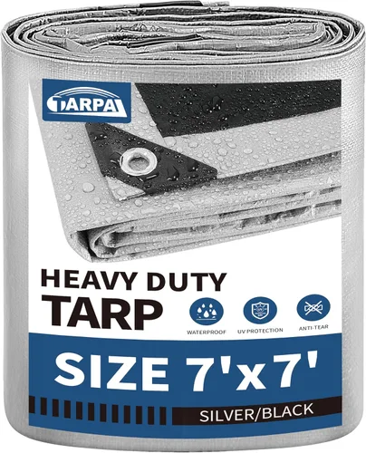 Vista 61 de TARPAL Lona 4x8 Pies Lonas Pequeñas Resistentes Impermeables 10mil Cubierta Protectora Multiusos Impermeable, Protección contra la Nieve o los Rayos
