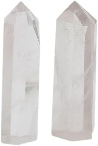 Vista 5 de StoneStory Figura de prisma facetada de punto de cristal curativo de ojo de tigre natural, paquete de 2 piedras preciosas de reiki, ojo de tigre