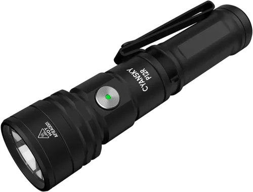 Vista 2 de CYANSKY Linterna recargable, súper brillante, linternas de alto lúmenes, pequeñas linternas EDC para emergencias, luz de flash impermeable IP68