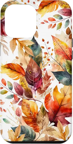 Vista 25 de Funda para iPhone 16 Aesthetic Autumn Fall Colorful Leaves Watercolor Art