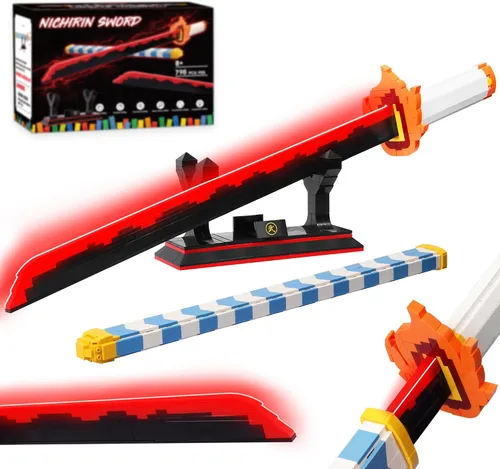 Vista 7 de Jorumo Juegos de construcción de espadas para adultos, hacha Himejima Gyomei de 42 pulgadas y martillo de meteorito de bloques de construcción