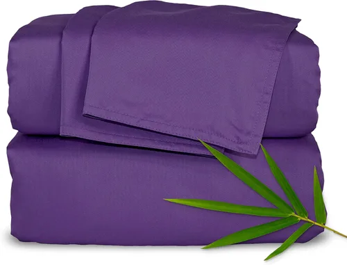 Vista 22 de Pure Bamboo Sábanas Twin, Juego de Sábanas de Cama de Viscosa 100% Orgánica Genuina Derivada de Bambú, Lujosamente Suaves y Refrescantes, Doble