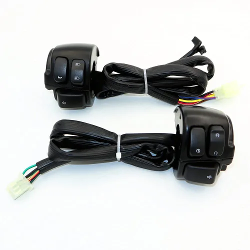 Vista 2 de Interruptores de control Manillar Arnés de cables Cuerno Señales de giro Luz Interruptor de encendido/apagado para Harley 1996-2012