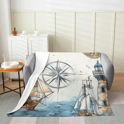 Vista 9 de Manta de franela de pulpo de 40 x 50 pulgadas, cálida y ligera, diseño de dibujos animados 3D, manta sherpa de franela moderna de aventura oceánica