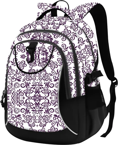 Vista 27 de Mochila escolar estilo Rickyh, mochila de viaje para hombres y mujeres, mochila ligera con compartimento para portátil, Tamaño único