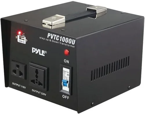 Vista 11 de Pyle Convertidor de Voltaje Subida y Bajada - Transformador de Voltaje Convertidor de 500 Vatios con Puerto de Carga USB, Adaptador de Corriente UK