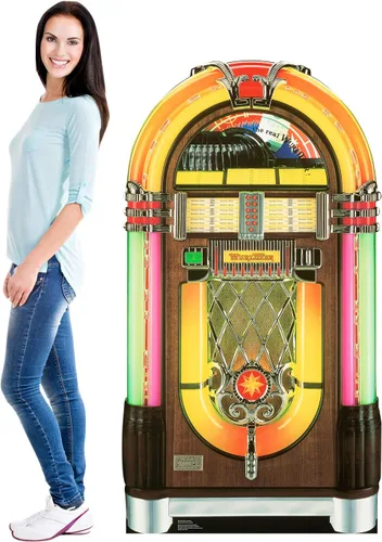 Vista 3 de Cartón Personas Wurlitzer Jukebox Recorte de cartón
