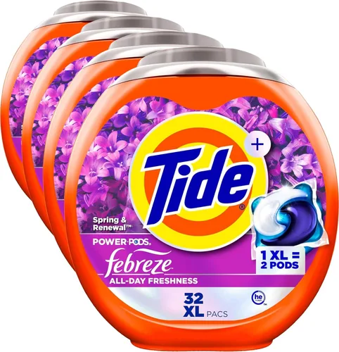 Vista 16 de Tide Power Pods - Cápsulas de detergente para ropa deportiva, 25 unidades, avanzado para sudor + combatiente de manchas