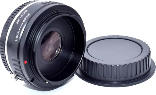 Vista 2 de Adaptador AF a EOS con vidrio óptico, compatible con lentes Sony Alpha A Minolta MA AF para cámaras SLR Canon EOS (EF, EF-S) 7D 550D 500D 1000D 60D