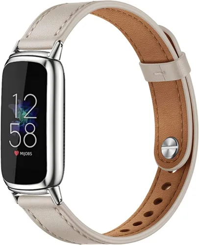 Vista 10 de Bandas de cuero elegantes y delgadas compatibles para Fitbit Luxe, correa de muñeca, pulsera suave de reemplazo para Fitbit Luxe Fitness and