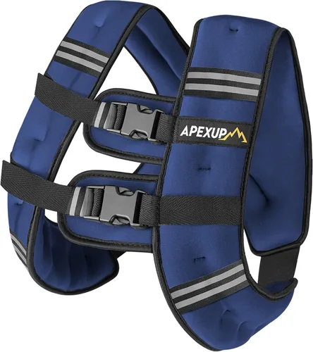 Vista 39 de APEXUP - Chaleco con peso de 5, 10, 15, 20, 25 y 30 libras para hombre y mujer, con rayas reflectantes, equipo para entrenamiento de fuerza y correr