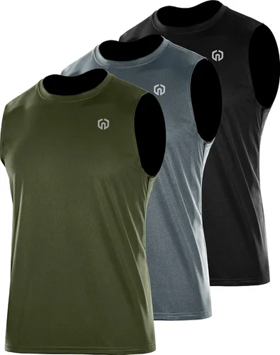 Vista 19 de NELEUS Camiseta sin mangas Dry Fit para hombre