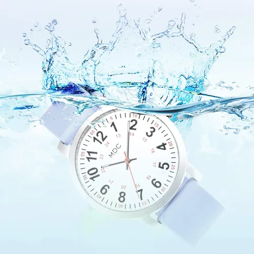 Vista 2 de Infantry MDC 5ATM Waterpfoof Nurse Watch for Medical Students,Doctors,Nursing Watches for Women with Second Hand, Military Time, Silicone Band