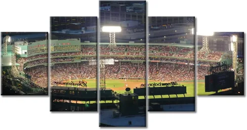 Vista 34 de Busch Stadium Baseball Home Decor St. Louis, Missouri Cityscape - Pósteres e impresiones artísticas de pared de 5 piezas de estadios de béisbol