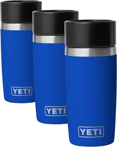 Vista 64 de YETI Rambler - Botella de viaje de 8 onzas, acero inoxidable, aislada al vacío con tapa a prueba de fugas, color negro