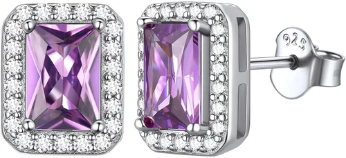 Vista 58 de ChicSilver Aretes de piedra natal para mujer de plata de ley 925