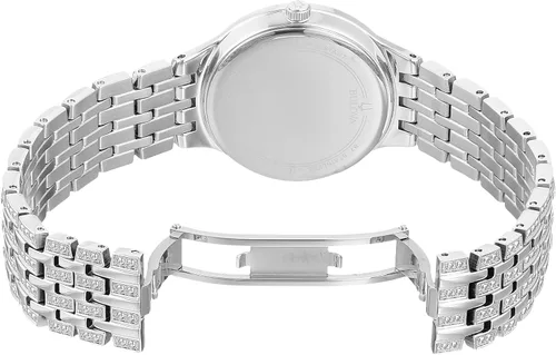 Vista 5 de Bulova Reloj de acero inoxidable con cristal Swarovski 96L242 para mujer