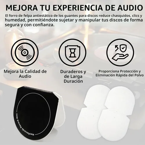 Vista 3 de Protector de disco de vinilo antiestático para manipulador LP, 4