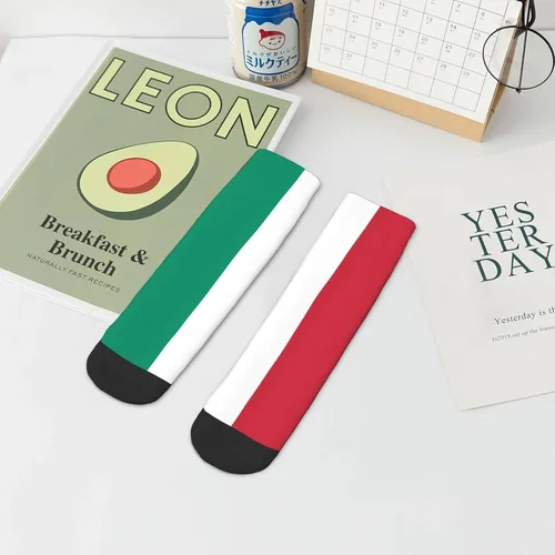 Vista 8 de Calcetines tobilleros con bandera italiana de verano, corte bajo, deportivos, cómodos, transpirables, casuales, para hombre y mujer, 2, 1 Negro