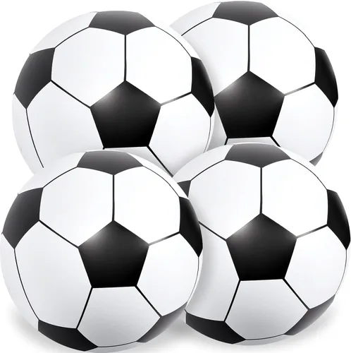 Vista 8 de Lewtemi 2 pelotas inflables de fútbol de playa, 27 bolas inflables gigantes de fútbol grandes para actividades al aire libre, decoración de piscina