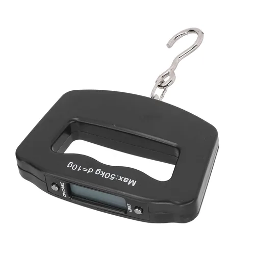 Vista 8 de Báscula colgante digital con gancho Dispositivo de pesaje electrónico portátil para uso de granja de pesca Pantalla LCD de alta precisión