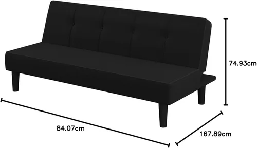 Vista 14 de Serta Futon - Sofá cama individual, más pequeño, negro