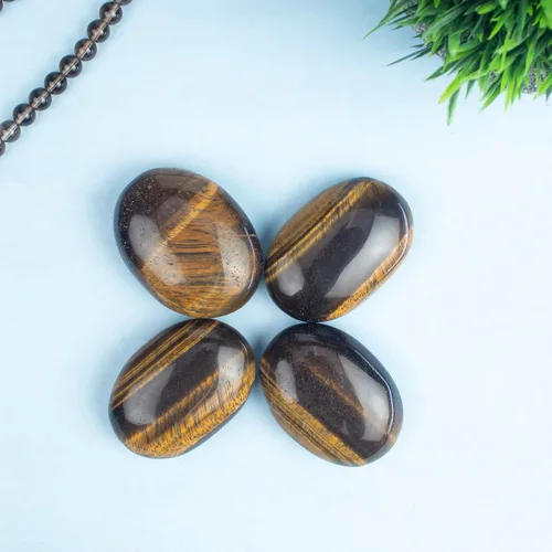 Vista 6 de Crocon® Piedra de palma grande de ojo de tigre de 1.969 in, más de 900 quilates, piedras de bolsillo para equilibrio natural de chakras, piedras